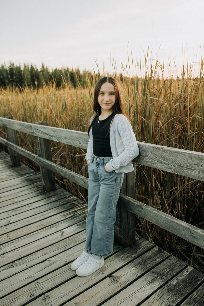 Evelyne standing outdoors