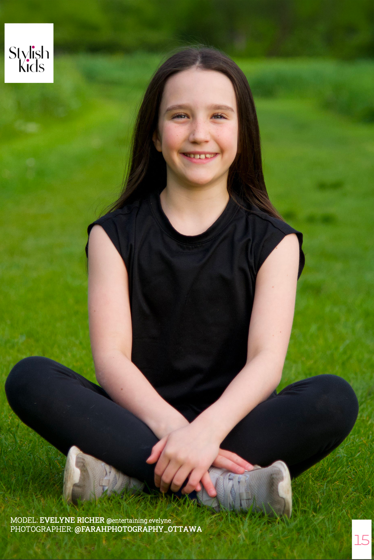 Evelyne's feature in Stylish Kids June 2025
